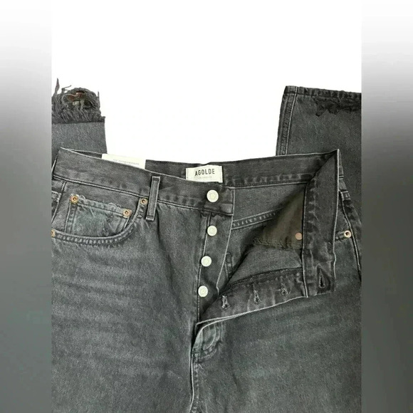 AGOLDE Riley High Rise Straight Crop in Edit Button Fly Women’s 29 - Picture 8 of 16